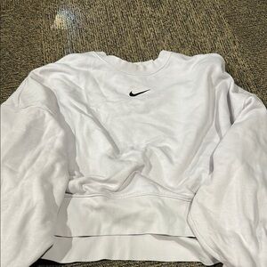 Nike White Boxy Long Sleeve Hoodie